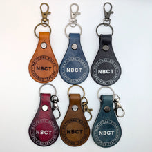 Load image into Gallery viewer, NBCT Leather keychain (handmade) - National Board Certified Teacher