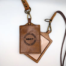 Load image into Gallery viewer, NBCT Handmade Leather ID Badge Holder - National Board Certified Teacher
